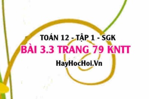 Bài 3.3 trang 79 Toán 12 tập 1 Kết nối tri thức